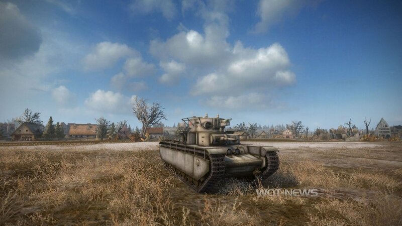 Tank in a Field — Brown, Dramatic, Afternoon, 3d Render