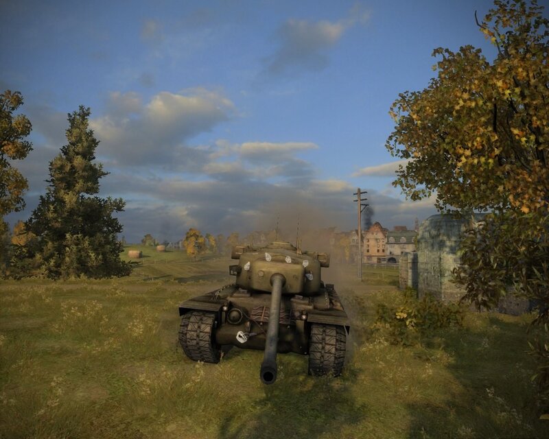 Tank in a Field — Green, Dramatic, Autumn