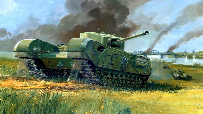 Tank in a Field — Green