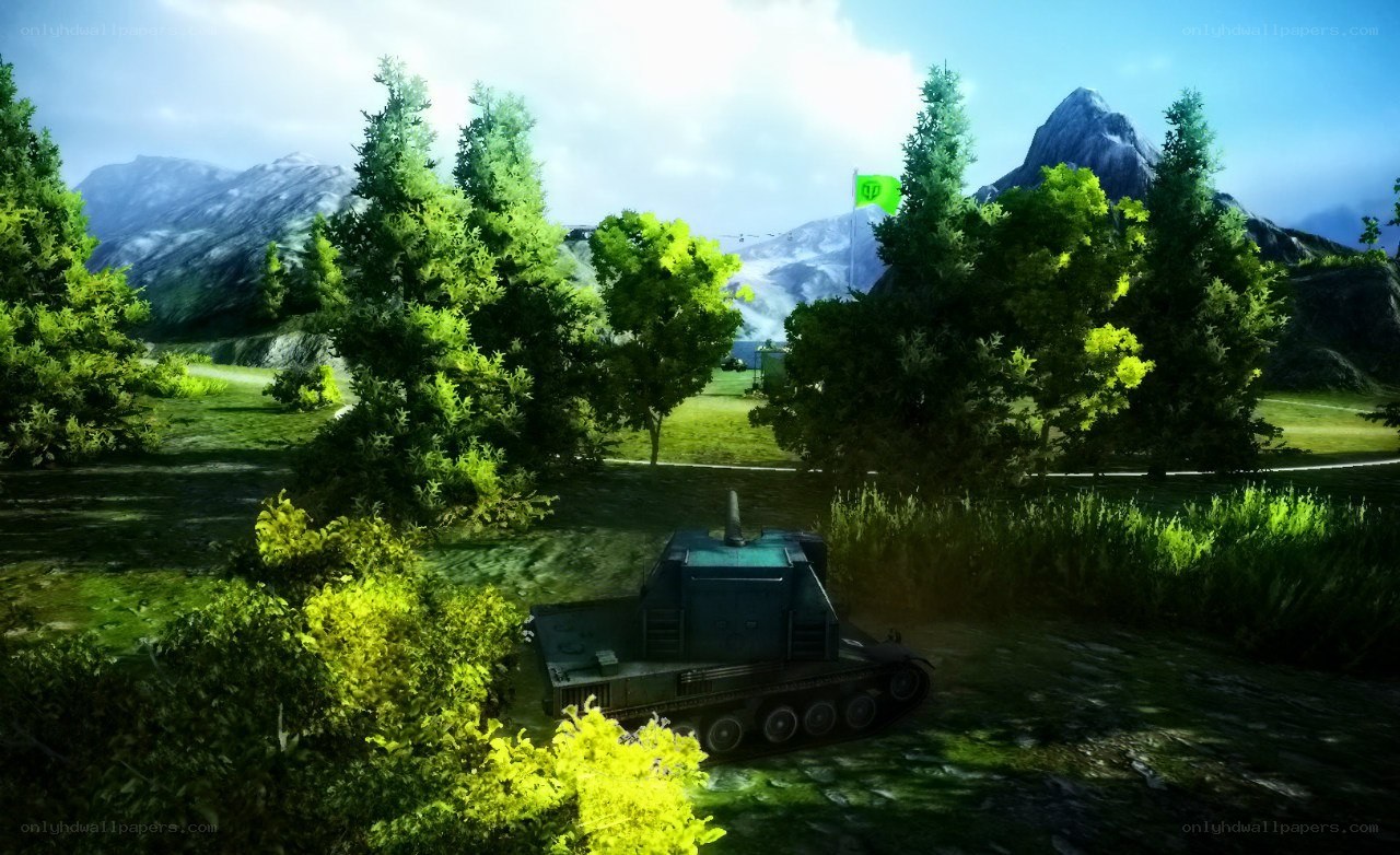 Tank in a forested valley