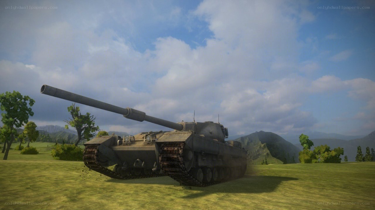 Tank in a grassy field