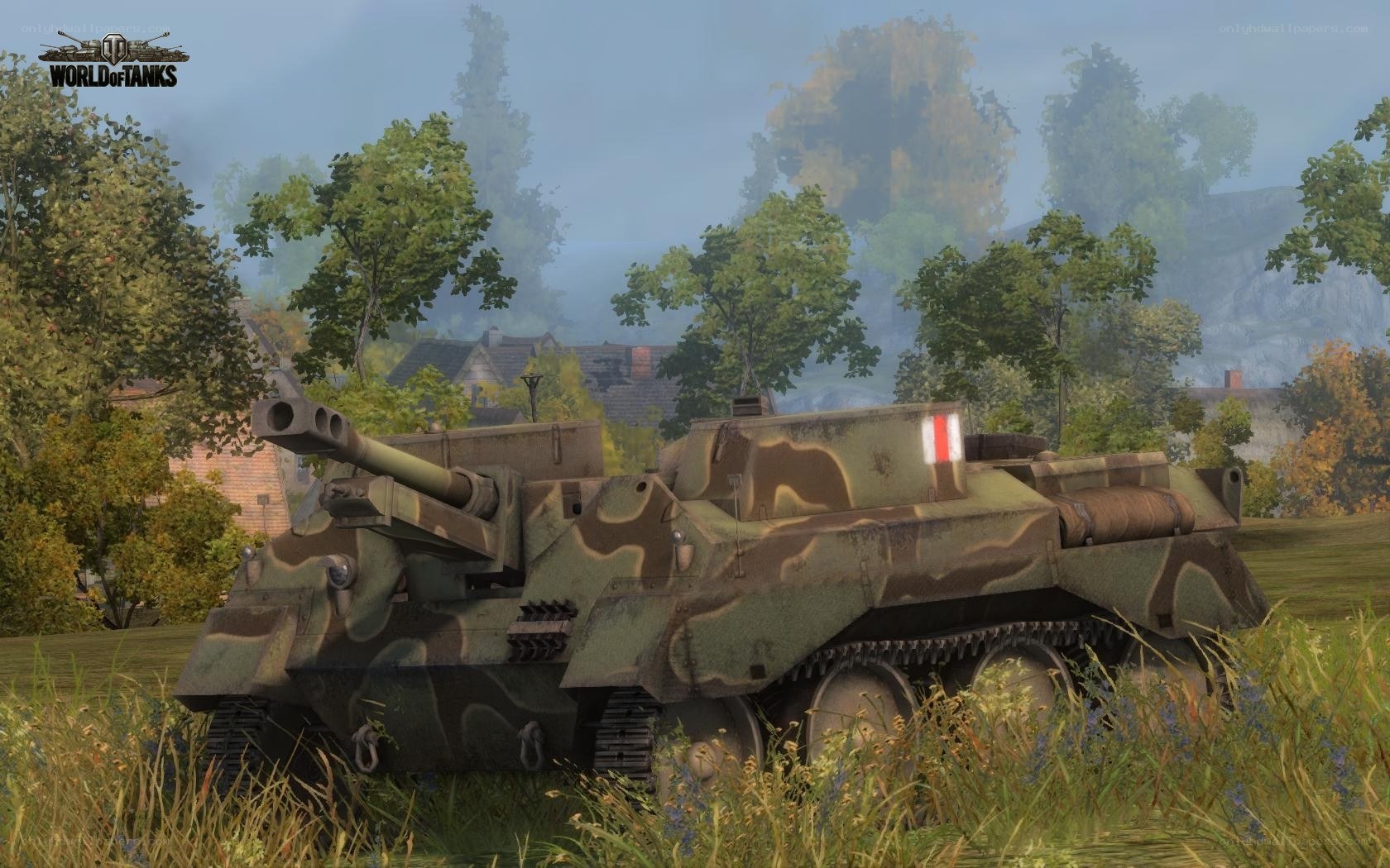 Tank in a grassy field