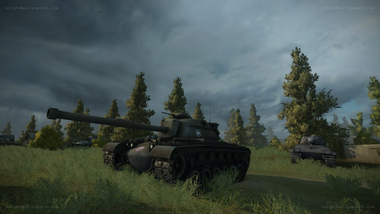 Tank in a grassy field