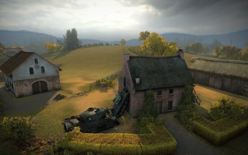 Tank in a rural village