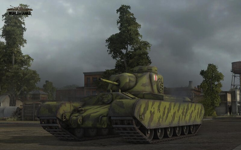 Tank in a town
