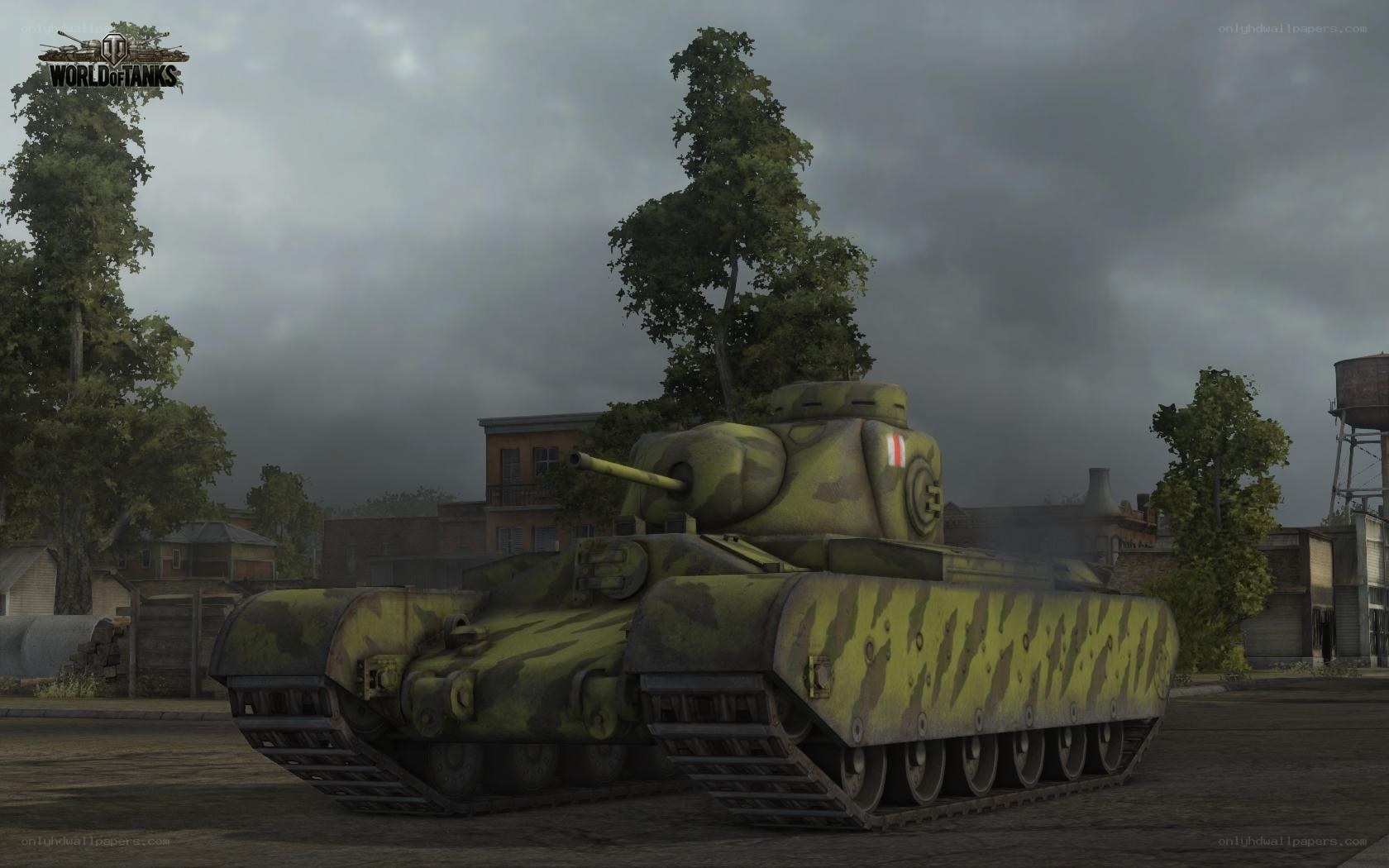 Tank in a town