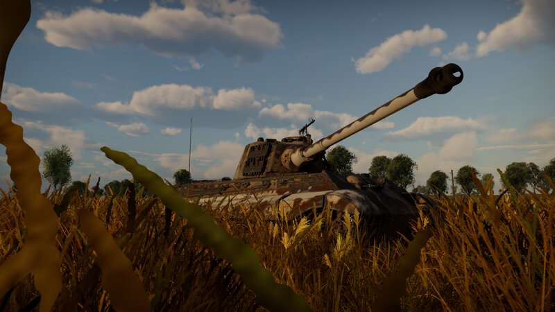 Tank in a Wheat Field — Brown