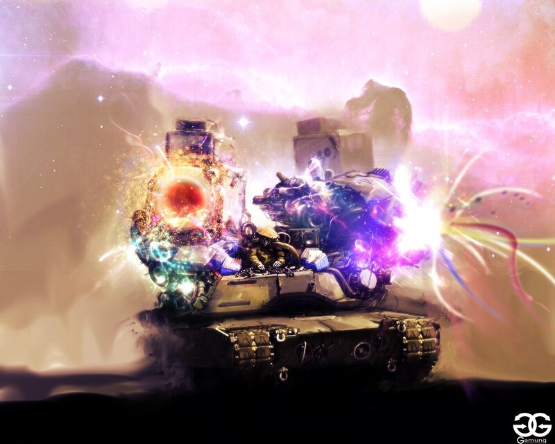 tank in cosmic explosion