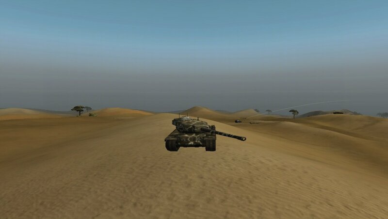 Tank in Desert — Brown, Desolate