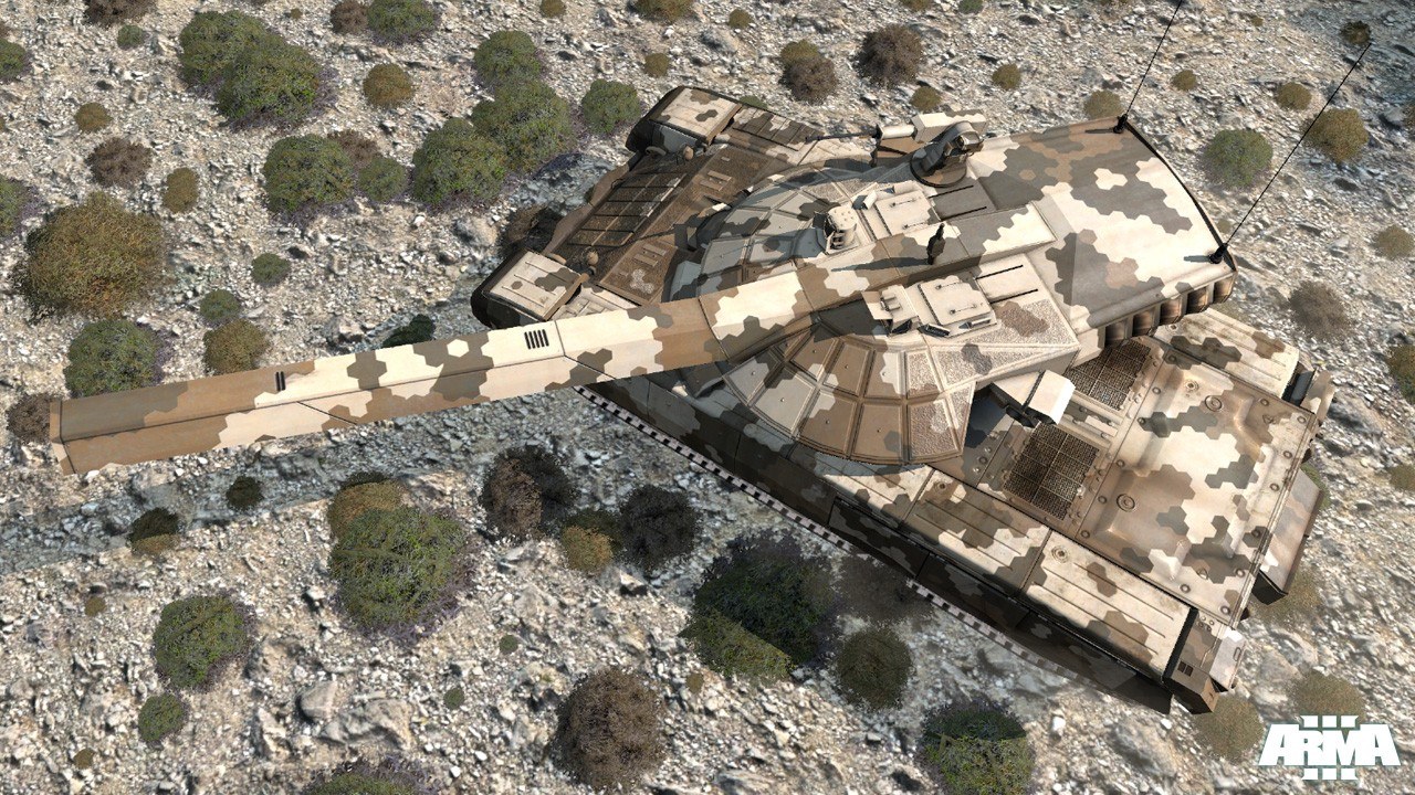 Tank in desert camouflage