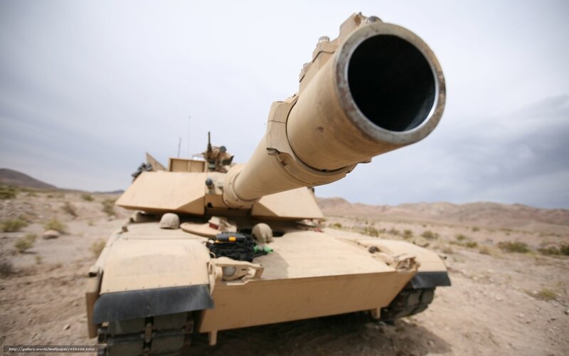 Tank in Desert — Tan, Dramatic, Afternoon, Photograph, Hills