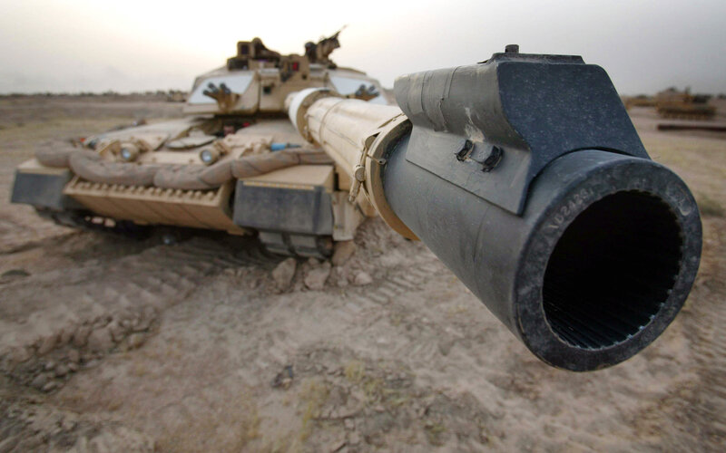 tank in desert terrain