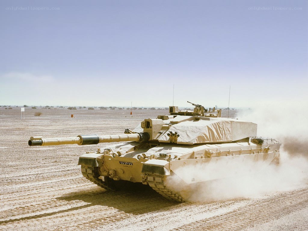 tank in desert terrain