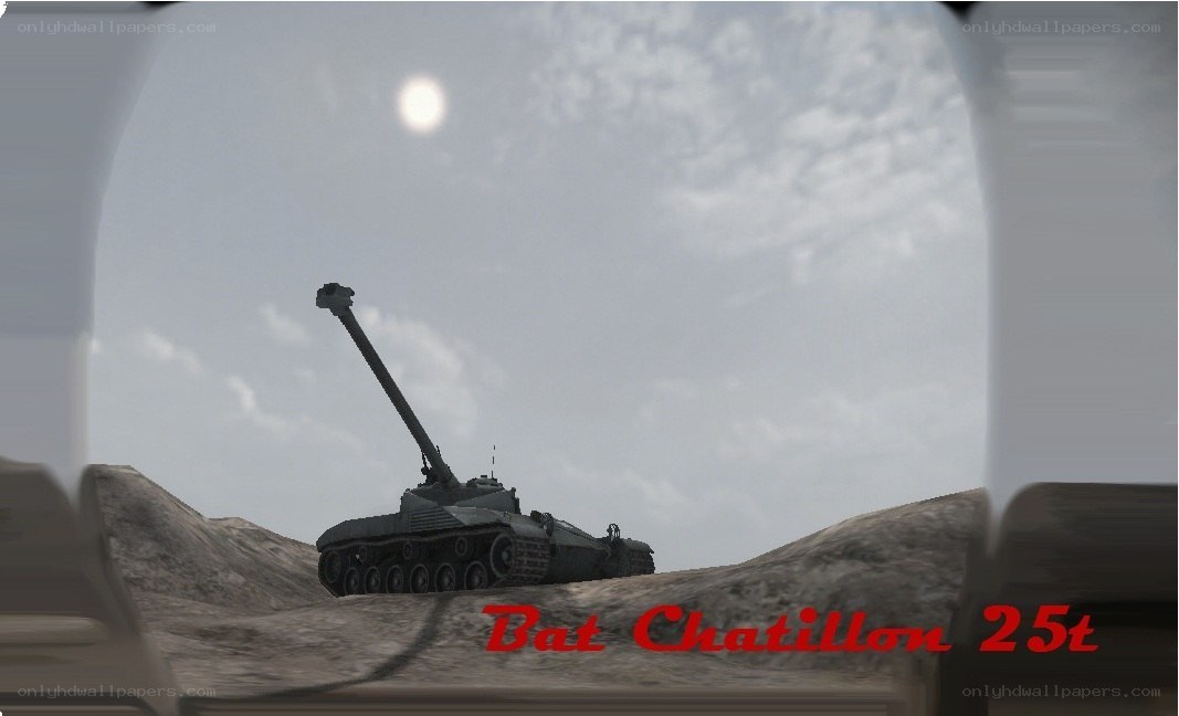 Tank in desert terrain