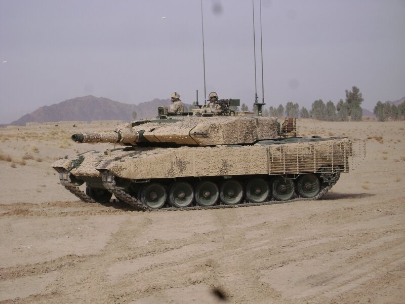 tank in desert terrain