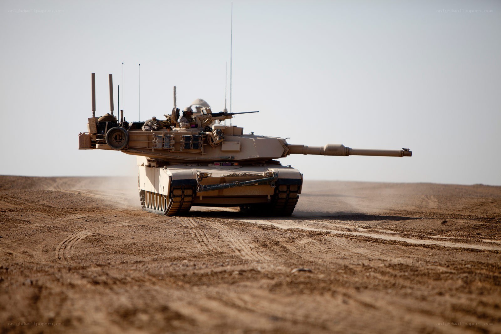 tank in desert terrain