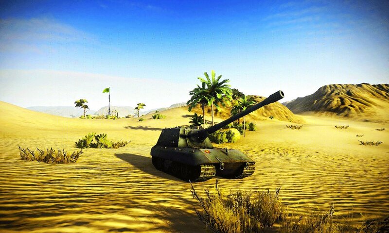 Tank in Desert — Yellow, Desolate, Afternoon