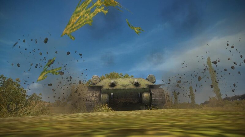 Tank in Field — Green, Action