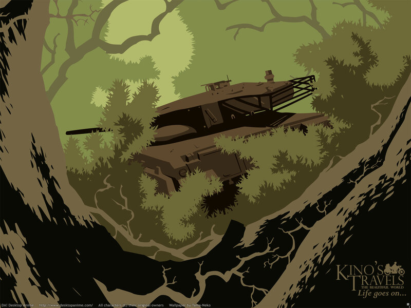 tank in forest clearing