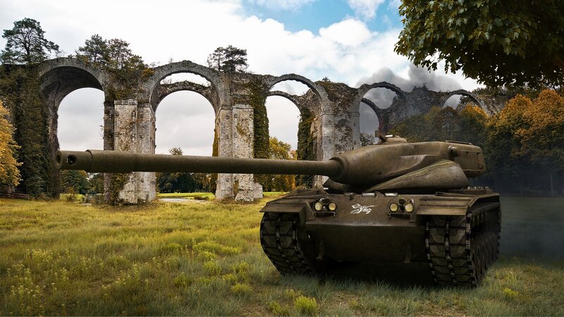 Tank in front of old aqueduct