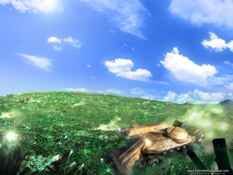 Tank in Green Field
