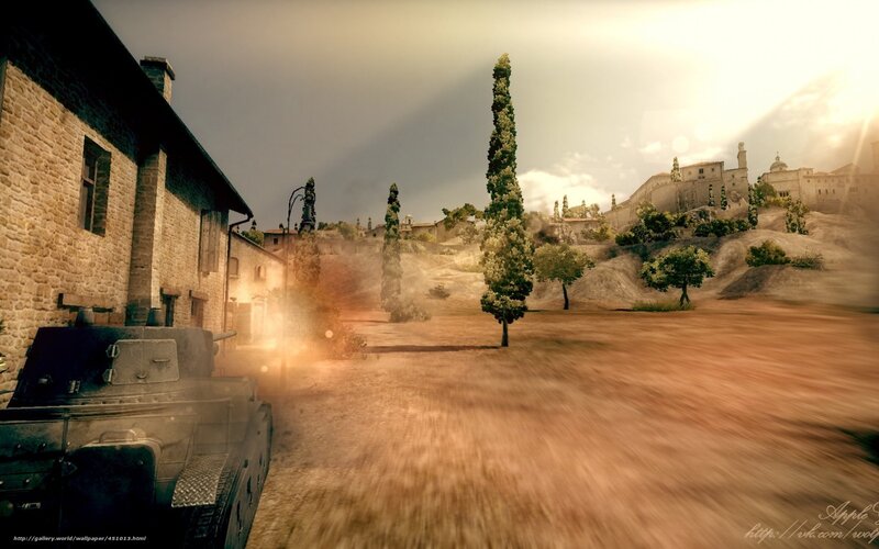 Tank in Italian village