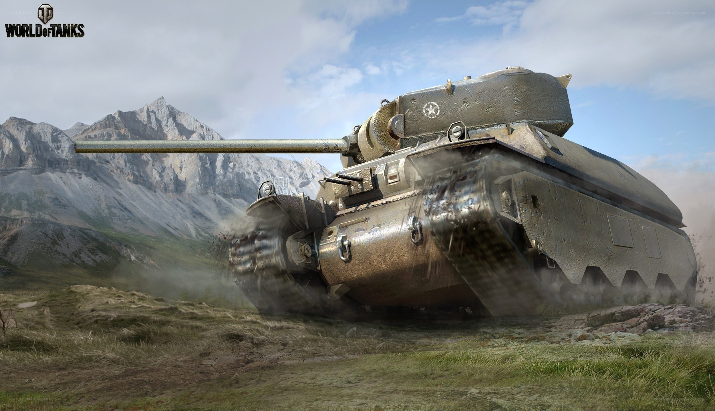 Tank in mountainous terrain