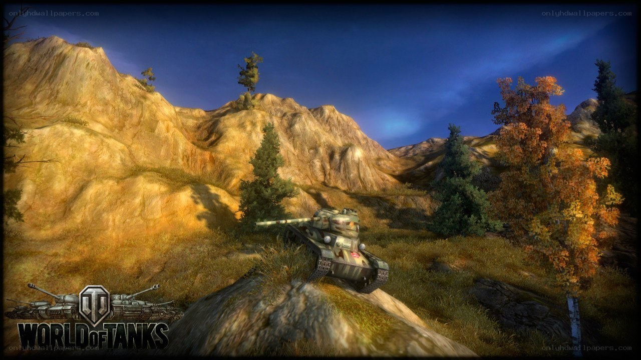 Tank in mountainous terrain