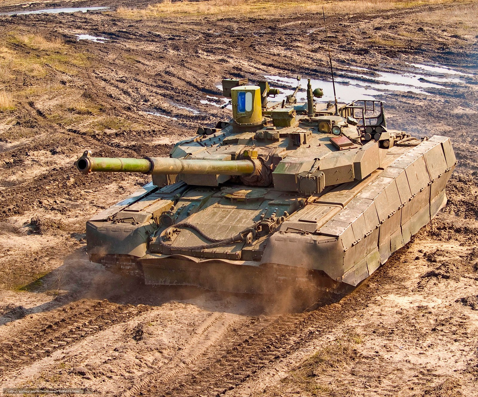tank in muddy field