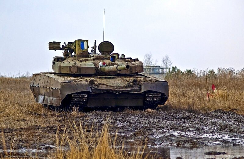 Tank in Muddy Field — Brown, Dramatic