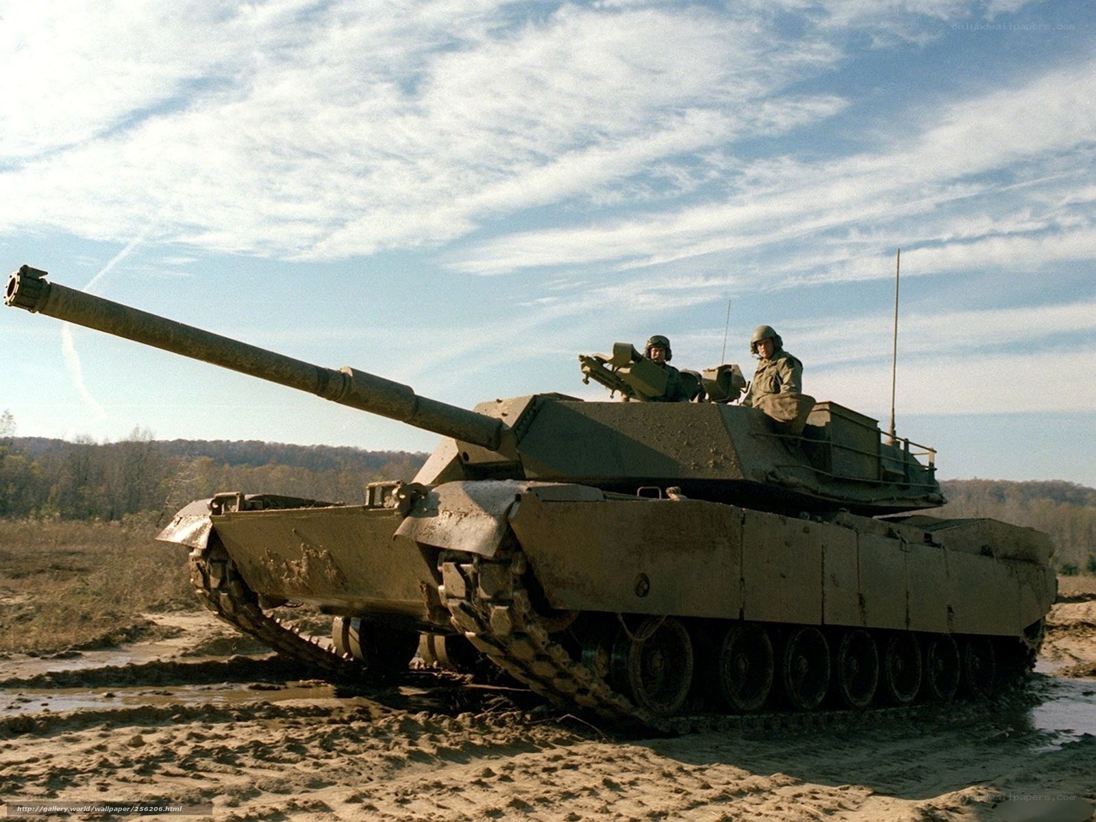 Tank in muddy field