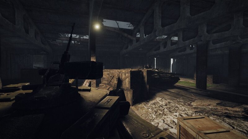 Tank in Ruined Building