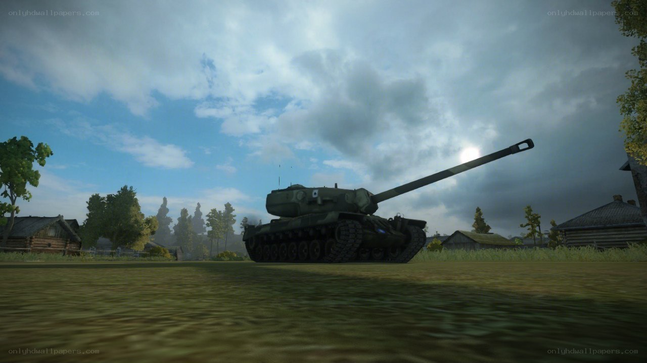 Tank in rural landscape