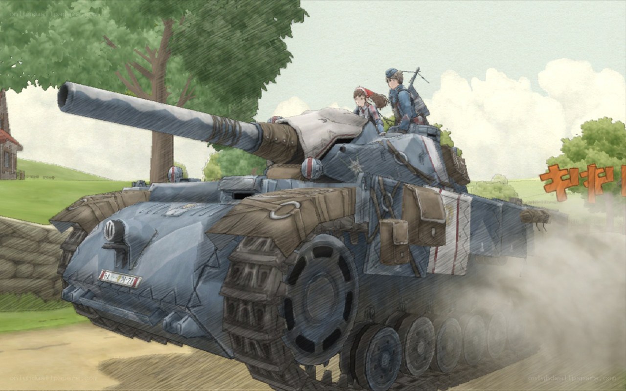 tank in rural landscape