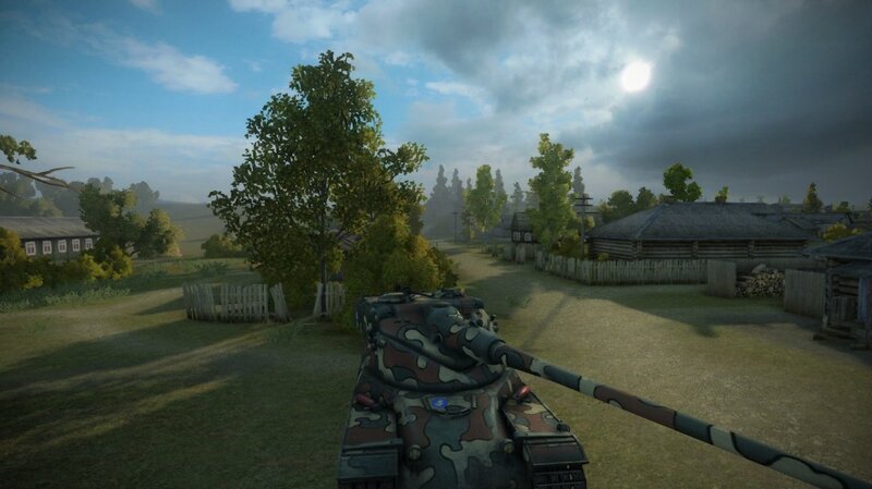 Tank in rural village