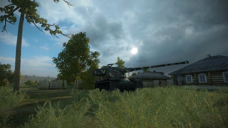 Tank in rural village