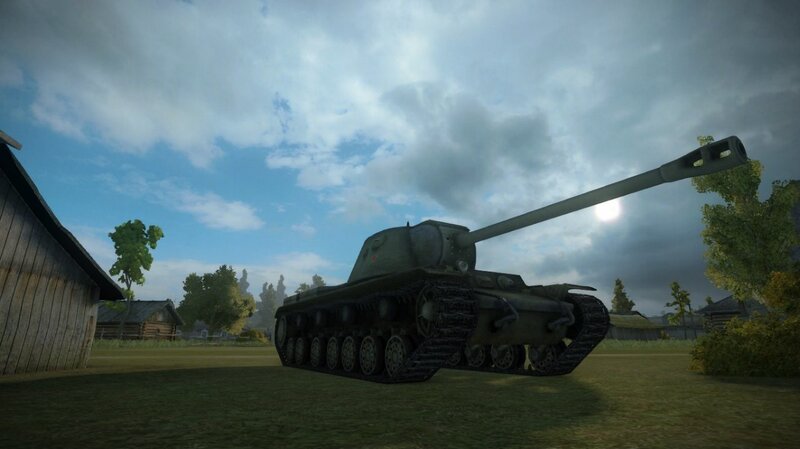 Tank in rural village