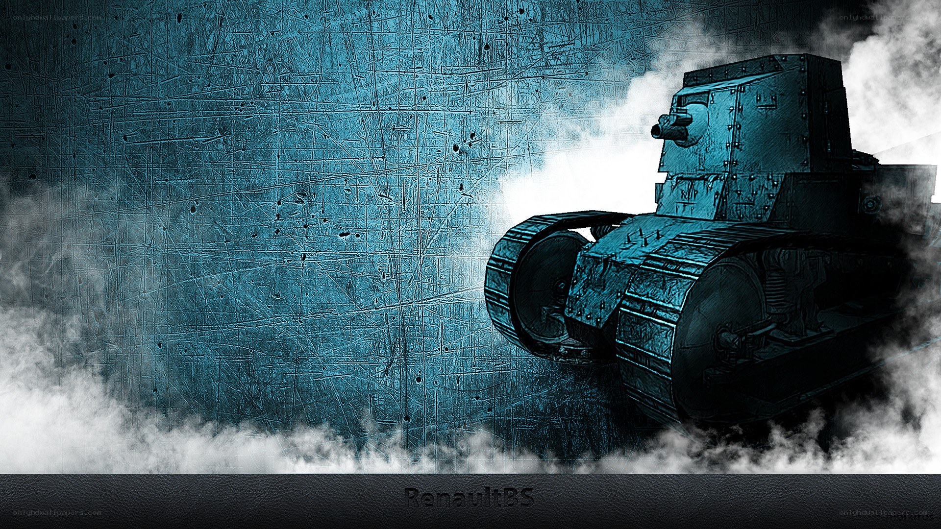 tank in smoky environment