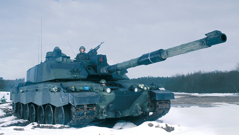 Tank in Snowy Field — Green