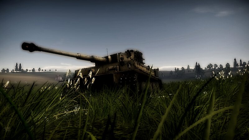 Tank in Tall Grass — Green