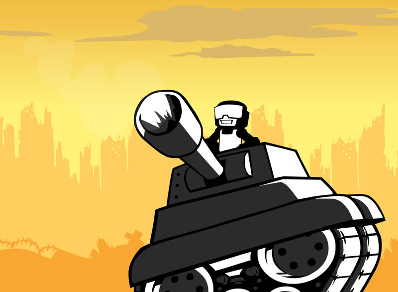 tank in war zone
