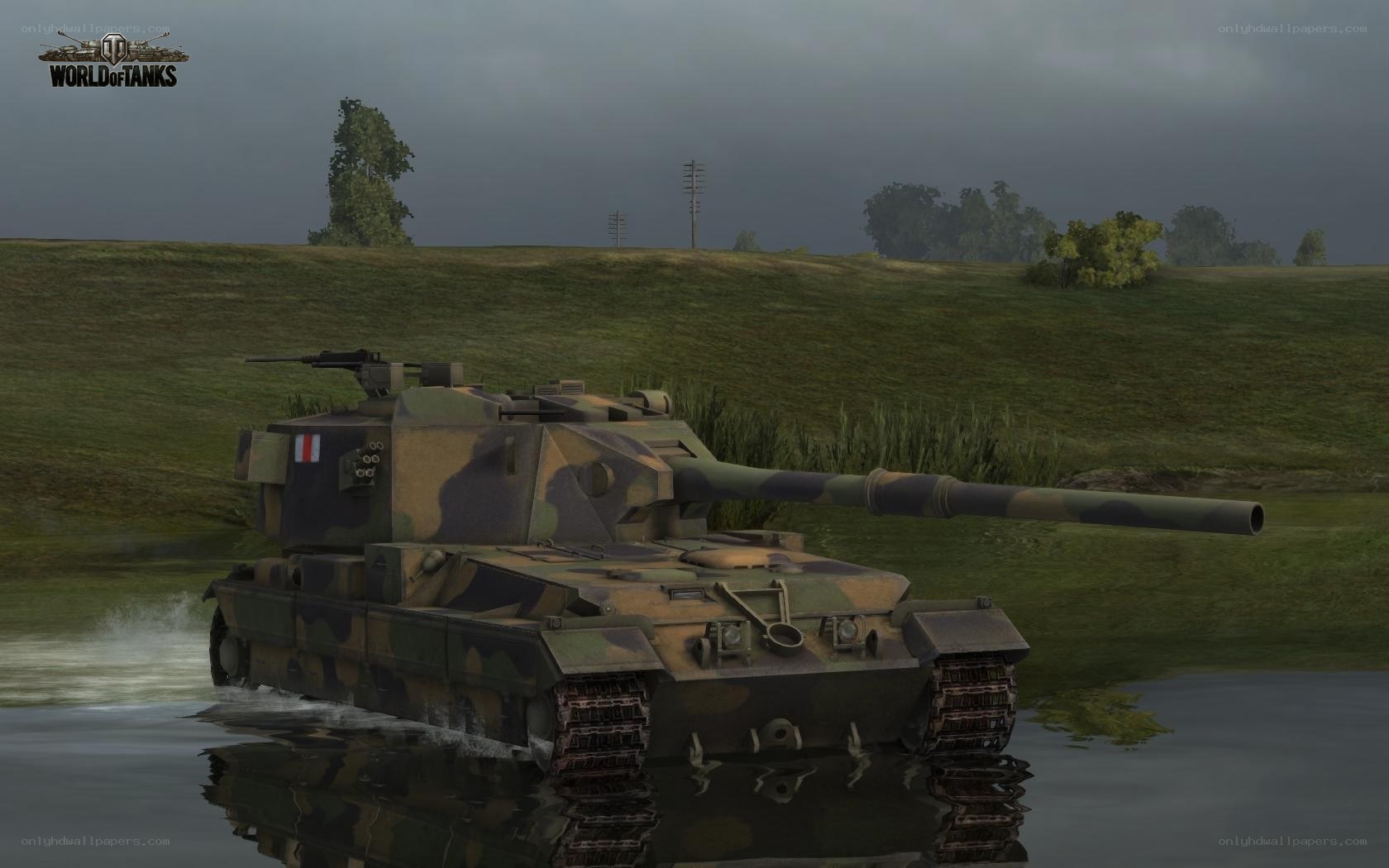 Tank in water scene