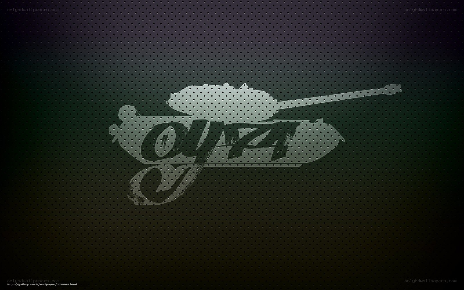 Tank logo on perforated background