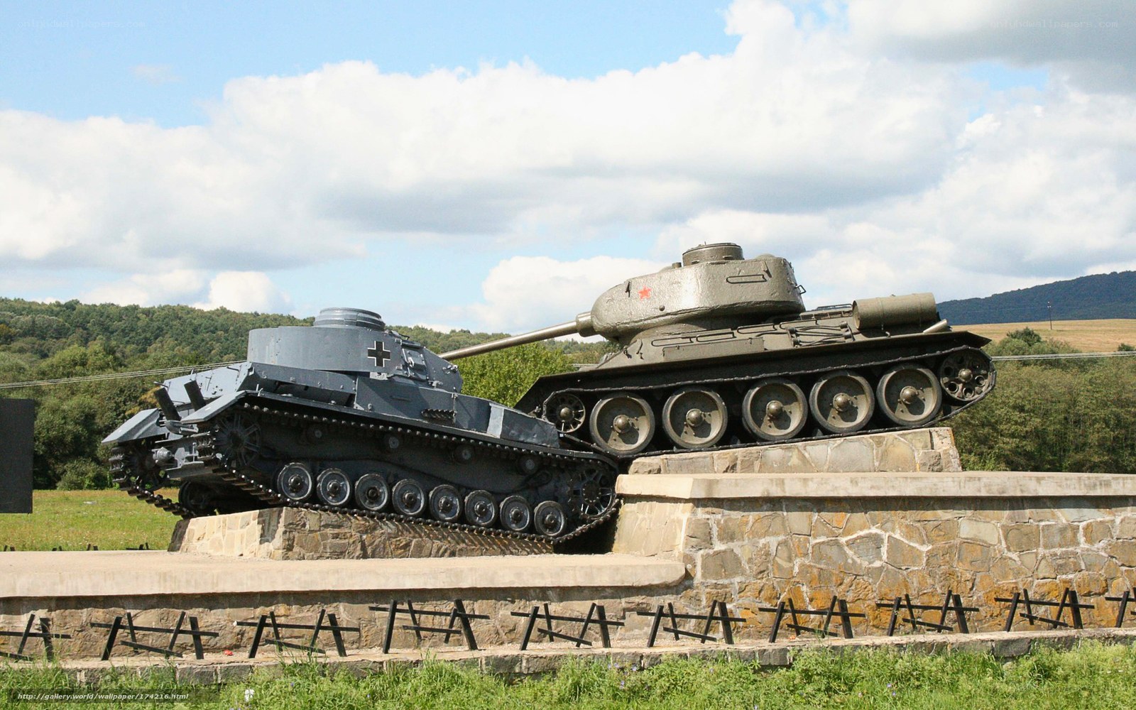 Tank memorial in Ukraine
