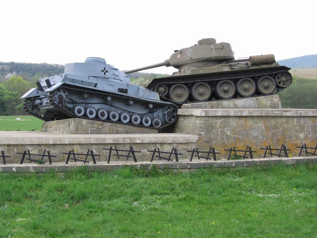 Tank monument in Ukraine