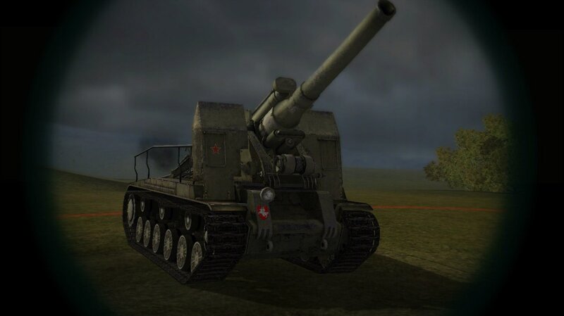 Tank-mounted Artillery Gun