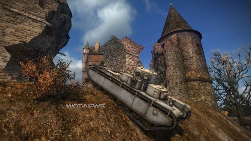 Tank near a castle