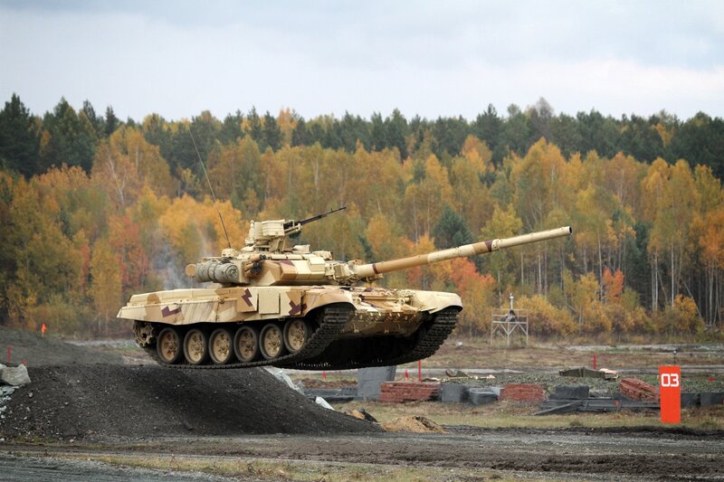 Tank on a Dirt Mound — Brown
