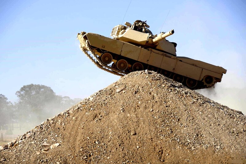 Tank on a Dirt Mound