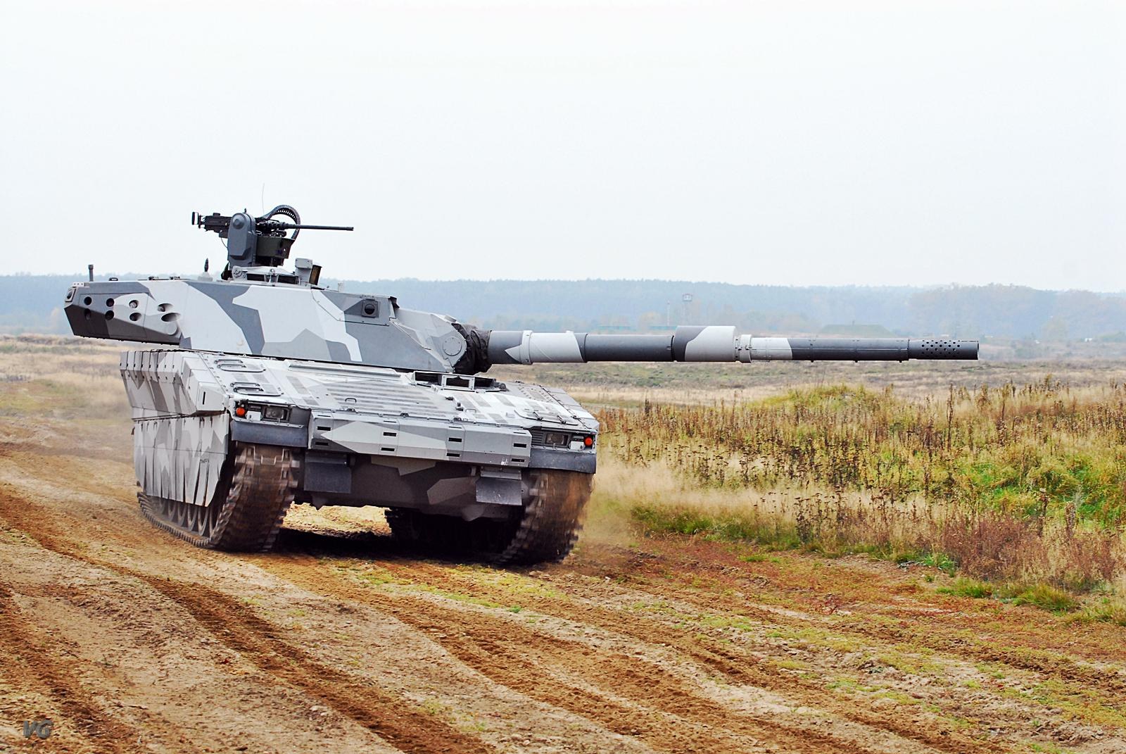 Tank on a dirt road